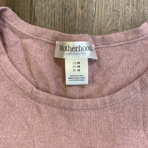 Motherhood Maternity Pink Open Shoulder Sweater Size Medium - Picture 2 of 2